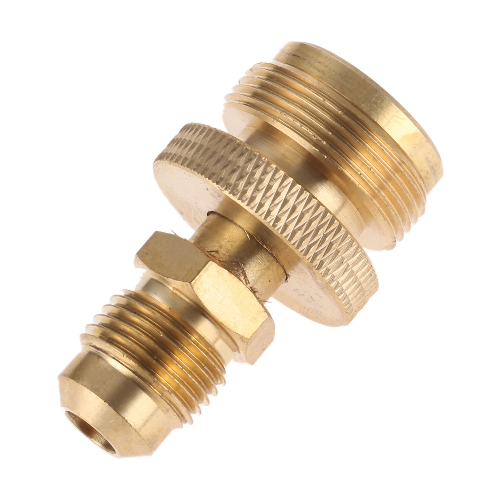 1lb tanque de propano Cansiter regulador portátil parrilla para Camping estufa partes sólido latón adaptador de conexión convertir a 3/8 Bengala