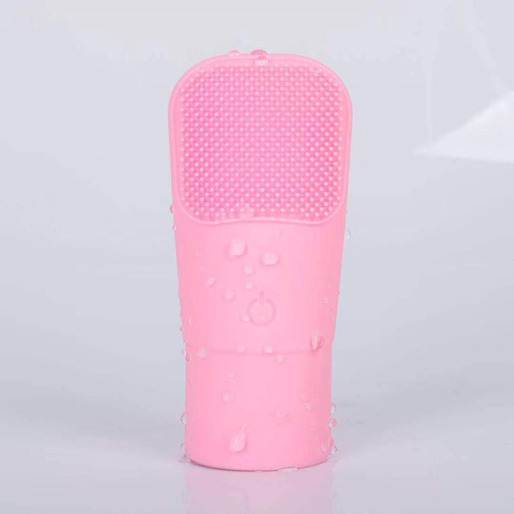 cepillo de limpieza facial eléctrico de silicona, Mini limpiador de vibración Sónica, limpieza profunda de poros, masaje de piel, cepillo de limpieza facial