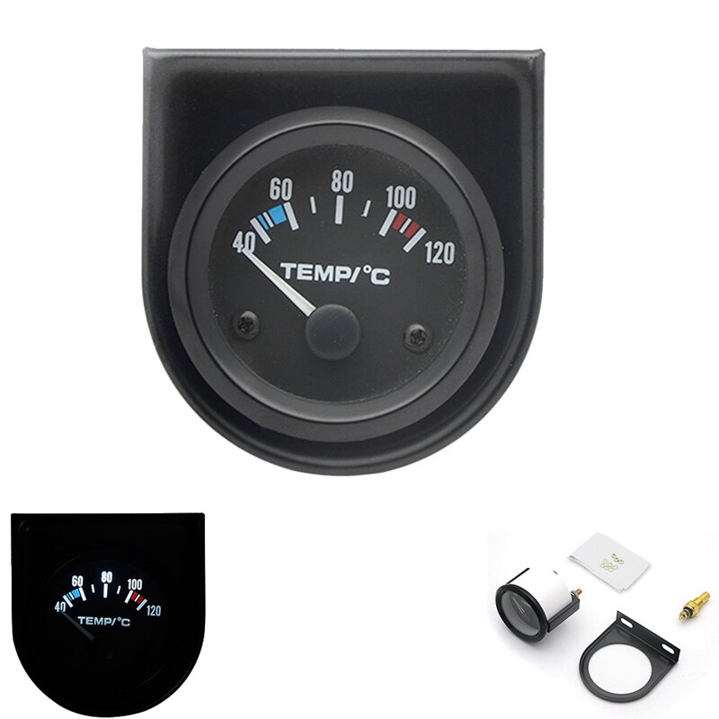 2-Inch 52MM LED CAR WATER TEMP METER GAUGE Pointer+ Sensor & Fitting Kit