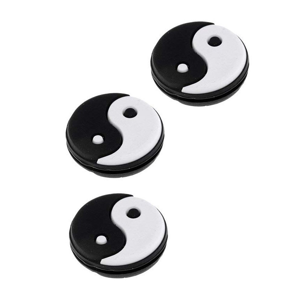 6 Pieces Silicone Yin Yang Tennis Racquet Vibration Dampener Shock Absorber