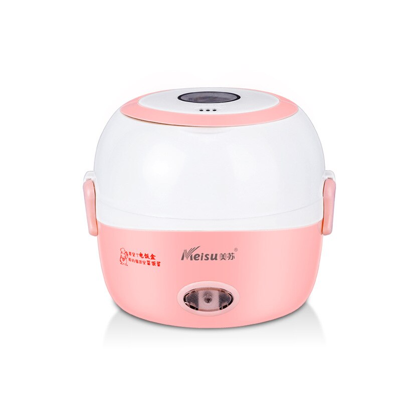 Mini electric cooker electric lunch box 2-layer portable cooking steamer container lunch box heater