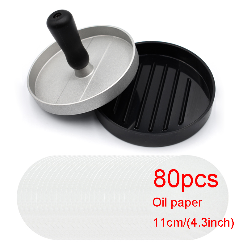 Herramientas de cocina, máquina para hacer hamburguesas, prensa de carne y hamburguesas, prensa para exterior, utensilios para barbacoa, Cocina, Bar, herramientas de comedor: black 80
