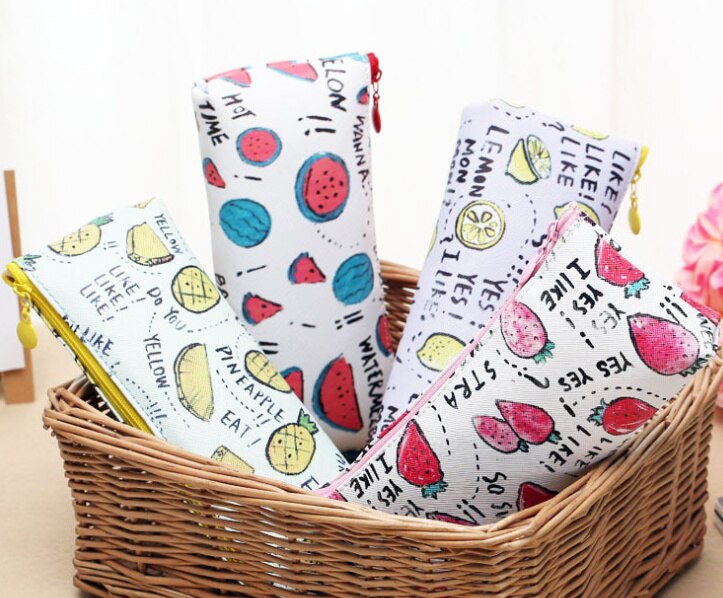 Summer Fruit Coin BAG , - 19CM PU Pineapple Etc. Coin BAG , Coin Purse , Coin Pencil BAG Wallet Pouch