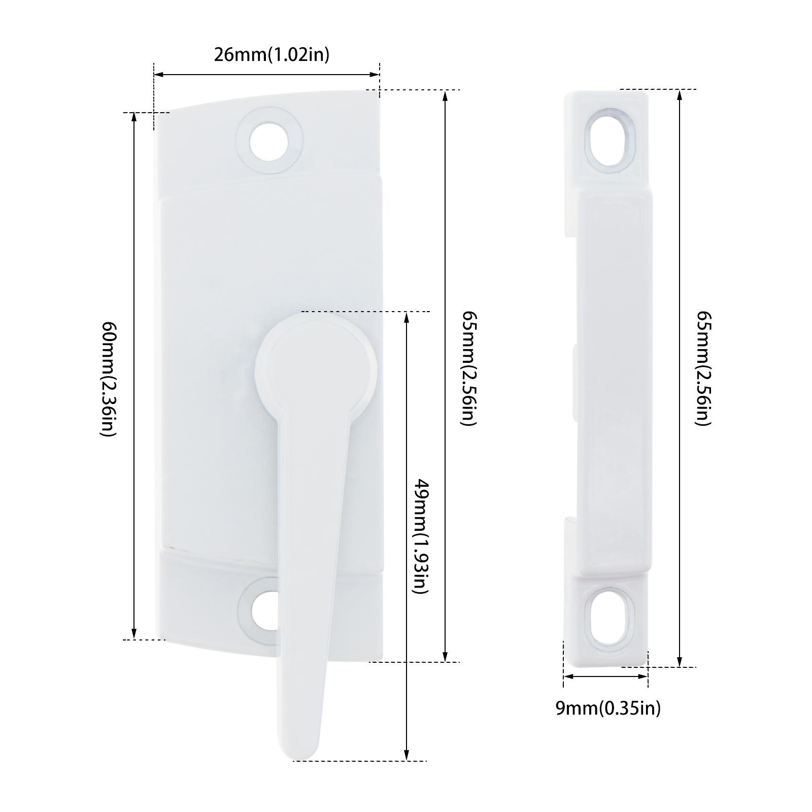 Window Lock Zinklegering Schuifraam Sash Lock Wit Cam Sash Sloten Voor Dubbel Uitzetraam Klink Window Sash