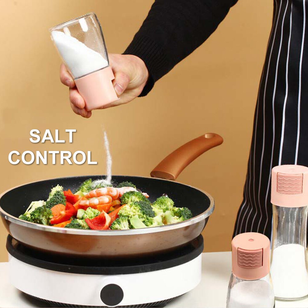 0.5g Metering Salt Shaker Push Type Salt Dispenser Salt Tank Sugar Bottle Spice Pepper Salt Shaker Spice Jar Can Seasoning Bottl