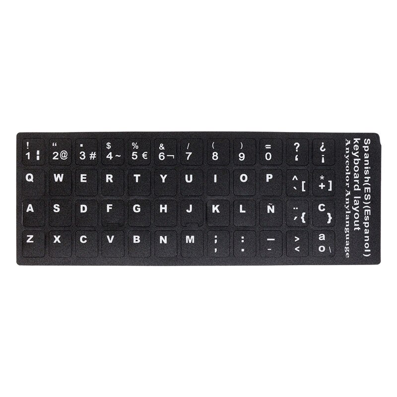 Sr standard spansk språk 7 typer tastatur klistremerker layout knapp bokstaver alfabet for pc bærbar tilbehør datamaskin