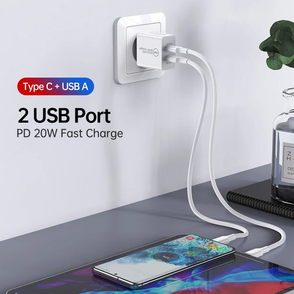 Aufu Usb Type C Oplader 20W Pd Usb C Snelle Oplader Voor Iphone Snel Opladen 4.0 3.0 Telefoon Oplader Voor Xiaomi Poco Huawei Ipad