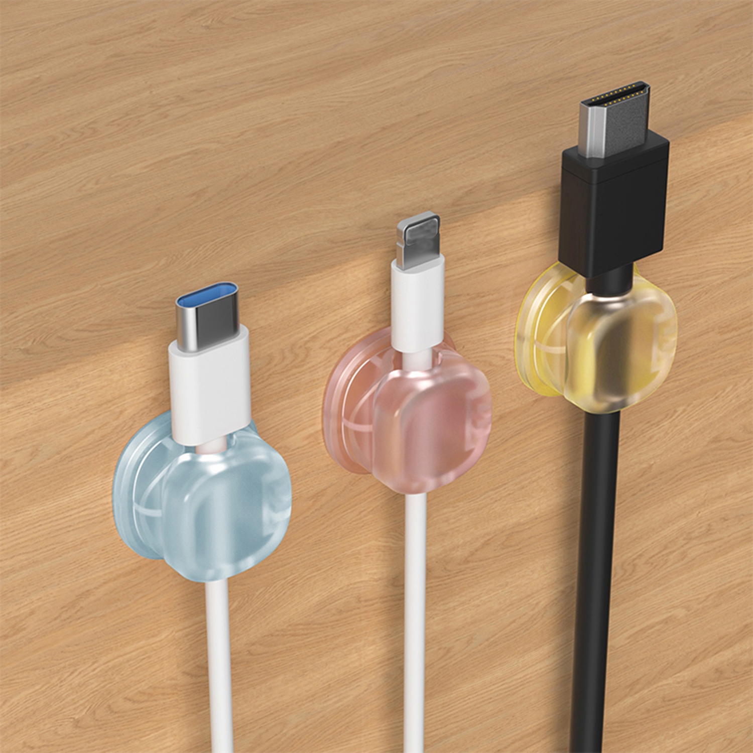 Magnetic Phone Cable Clips Under Desk Cord Holder Wire Smooth Management Keeper Office Kitchen Cable Organizer 3/6PCS: PURPLE