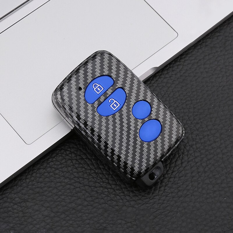 Auto Sleutel Cover Key Case Voor Toyota 86 Land Cruiser Prado 150 Avalon Camry Prius Crown Highlander Voor Subaru Foreste xv Legacy: A Carbon Blue
