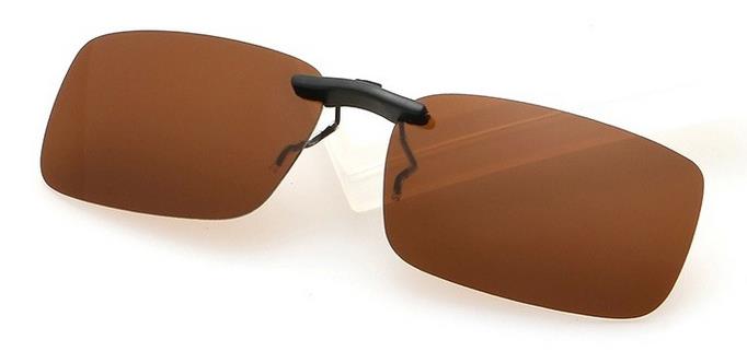 Unisex Gepolariseerde Clip Op Zonnebril Bijziend Rijden Nachtzicht Lens Anti-Uva Anti-Uvb Fietsen rijden Zonnebril Clip: Tea slice