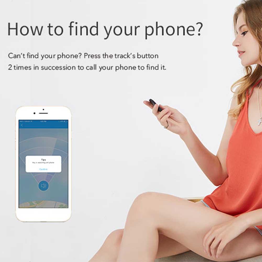 S6 Portable Smart Key Finder Bluetooth Tracker Luggage Wallet Key Tracking Device Compatible for iOS9.0/Android 9.0 Cell Phone