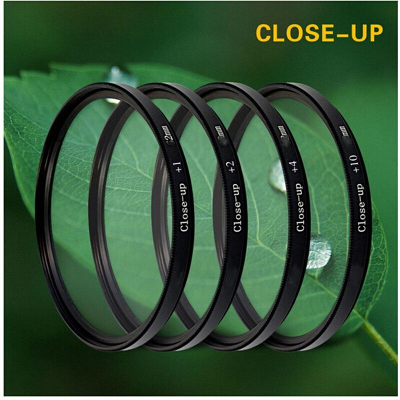 Macro Photography Lens Kit +1/2/4/10 Close-up Filter Lens 52-82mm Caliber Camera Lens for Canon Nikon Sony Pentax DSLR camera