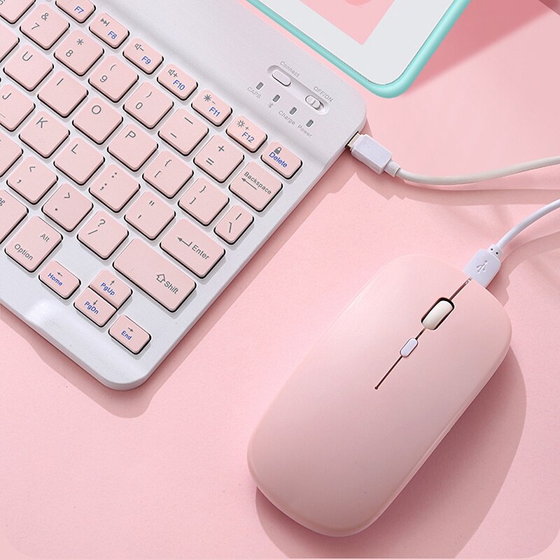 10- inch press sn draagbare tablet bluetooth toetsenbord en muis set, voor xiaomi huawei ipad toetsenbord muis