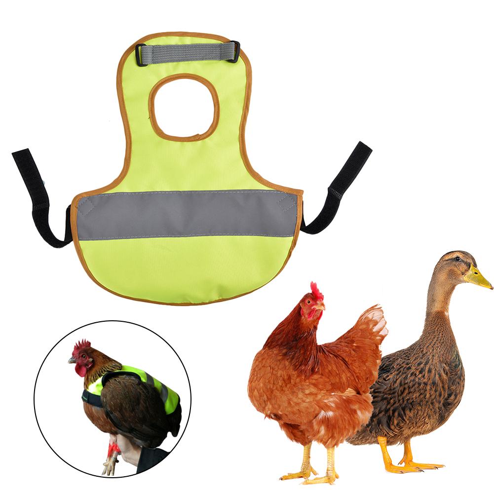 Chaleco reflectante para mascotas, ropa para casco de pollo, gallina de corral, sillín ajustable, delantal, soporte de protección de plumas para pollo y pato