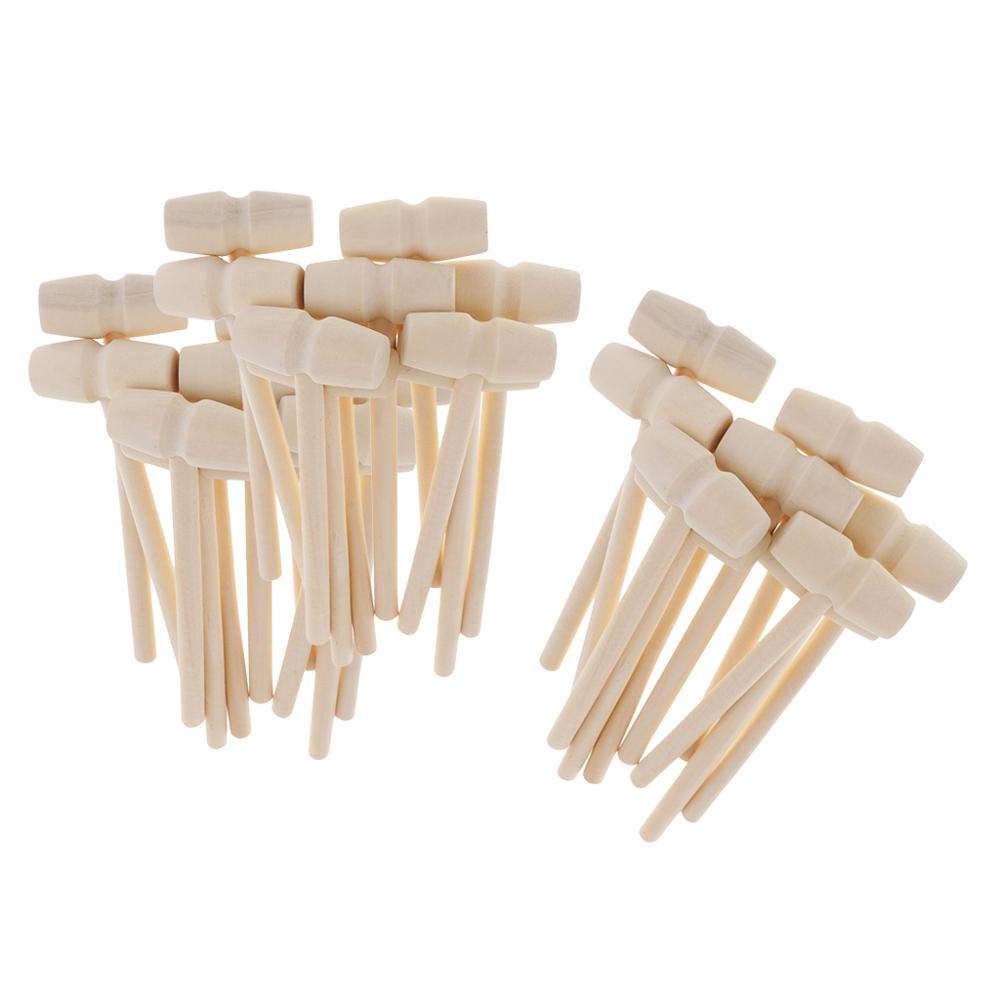 100/80/60/30 Pcs Mini Houten Hamer Mallet 140X43X19Mm Krab Kreeft Zeevruchten Crackers kids Toys Funny