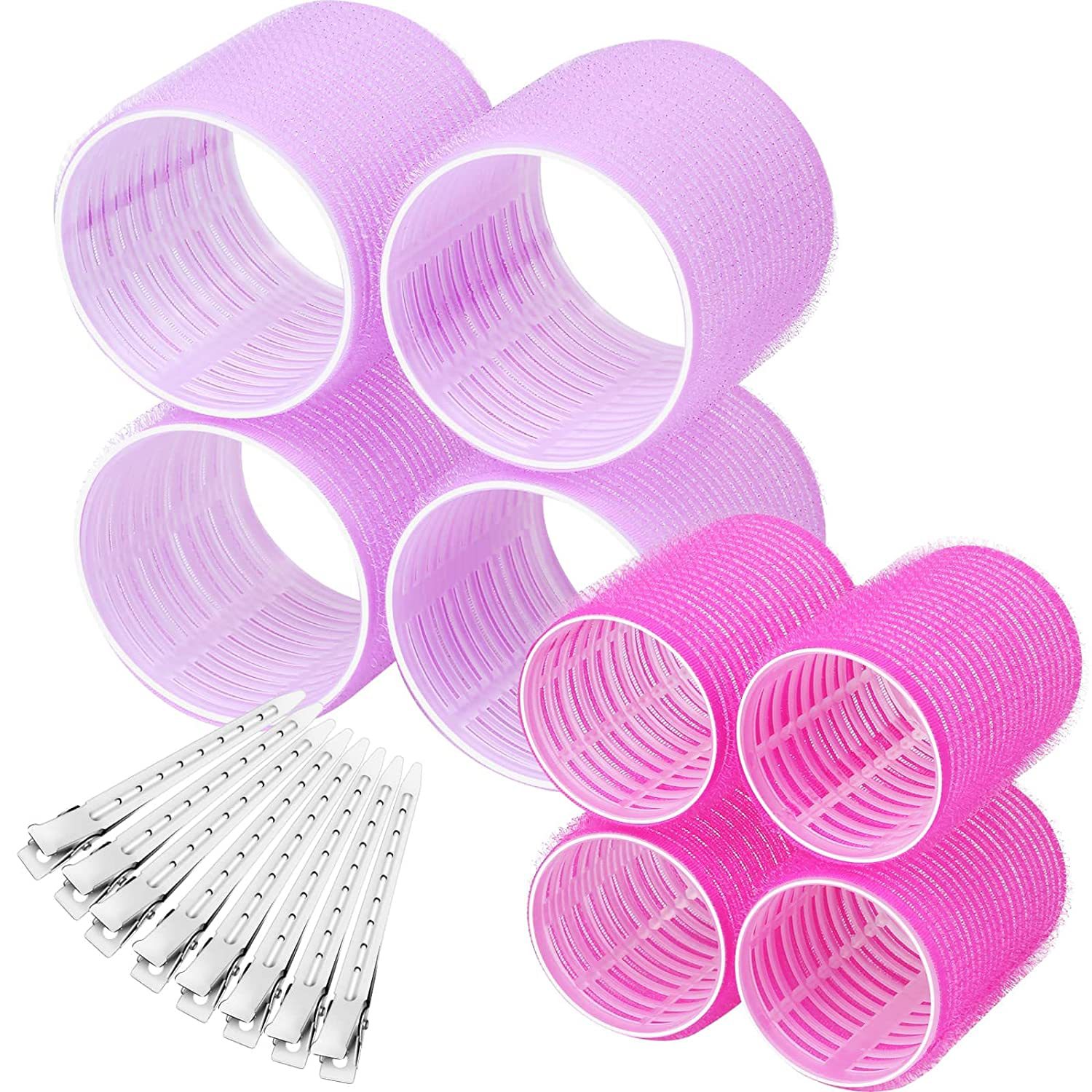 Lockenwickler, schadet dem Haar nicht, magischer Lockenwickler, natürliches Lockenwickler, keine Hitze, Haarpony, Volumen, selbstklebend, mit Klettverschluss, DIY-Styling-Werkzeuge: Schwarz