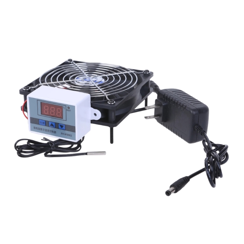 For Industrial Machine PWM Cooling Fan Intelligent Temperature Control Radiator: Brown