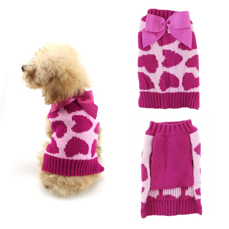 Chandail de noël en tricot | Rennes, animal de compagnie, chat chien, chiot rayé, vêtements chauds pour petits chiens, Costume Chihuahua bouledogue français