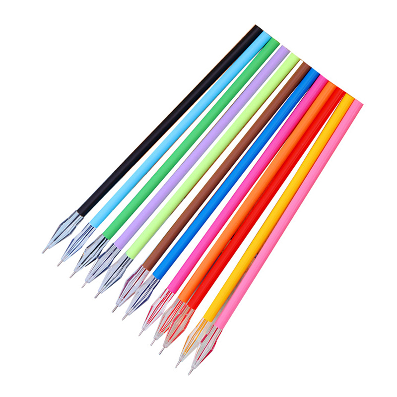 12 stk diamanthoved fabriks direkte papirvarer candy-color gel pen refills til kernen 0.38mm 12 farver