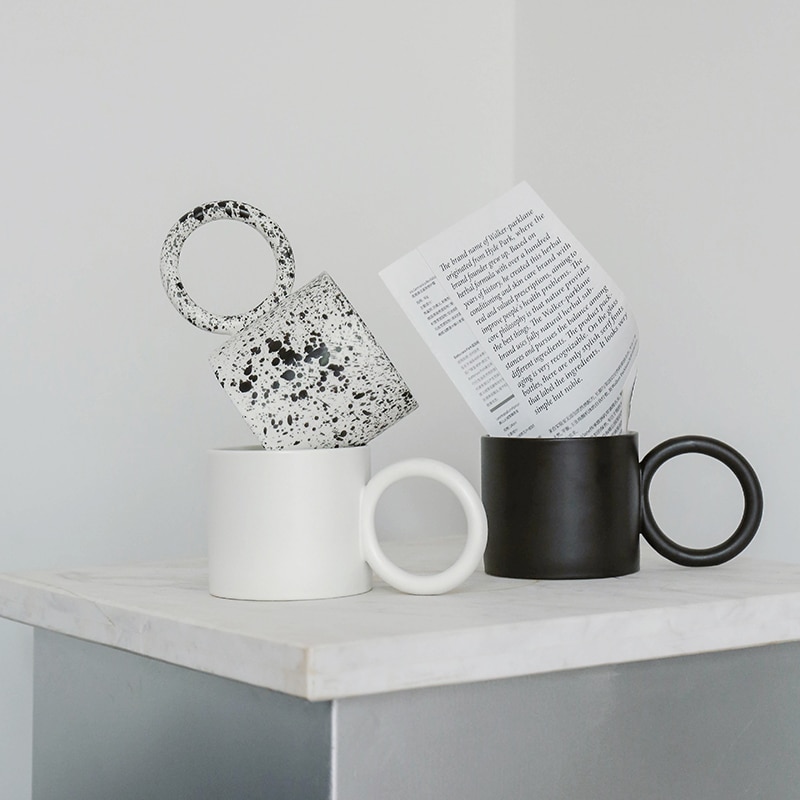 Einfache Moderne Kaffee Tasse Becher Große Kapazität Hohe Temperatur Beständig Große Keramik Tassen Hause Büro groß Ohr Wasser Tee Tassen
