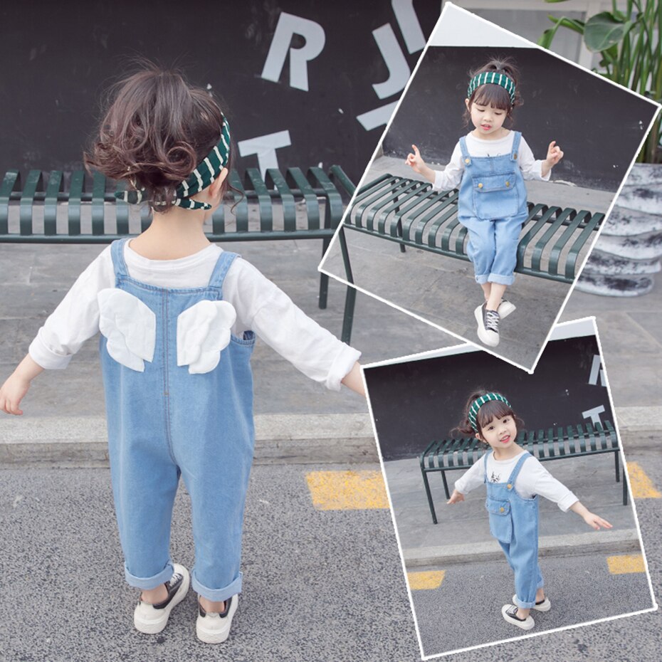 Meisjes bretels broek lente herfst peuter jumpsuit overalls baby meisjes denim broek baby jongen overall broek voor kinderkleding