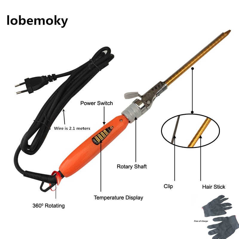 Professionelle 9mm tiefe ganze locken lockenwickler kräuseln welle maschinenschraube trommel von lockenwickler lockenstab