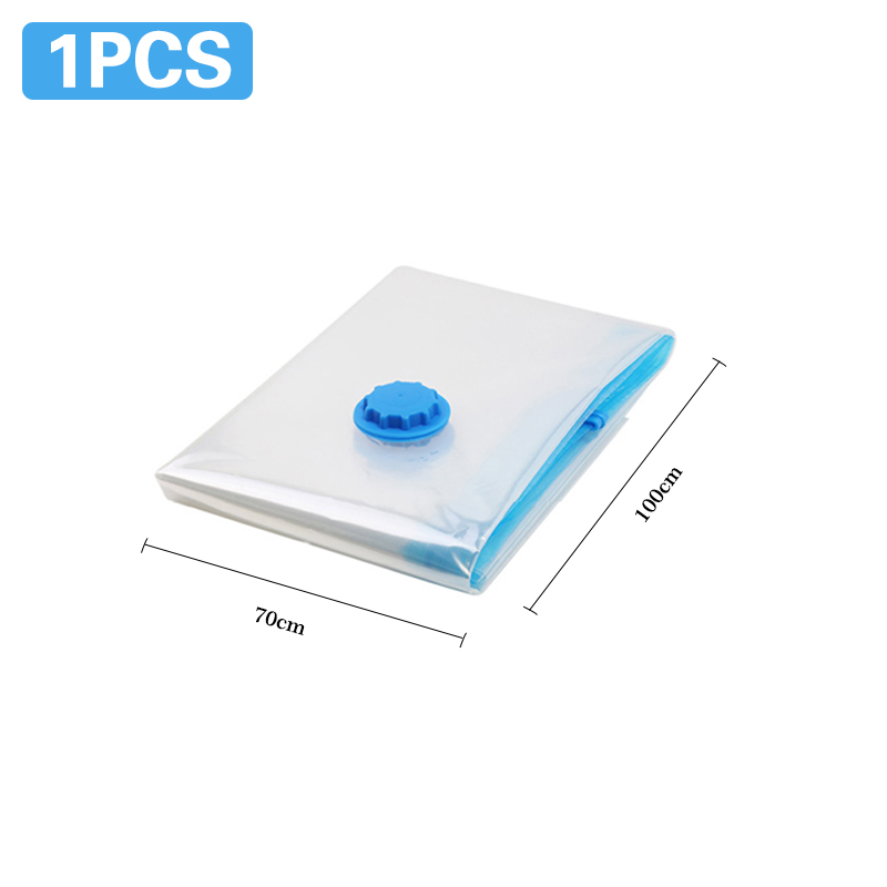Vacuum Storage Bags,Vacuum Storage Space Saver,Double Zip Seal Reusable for Bedding,Pillow,Mattres,Quilt,Clothes,Sweater,Blanket: 1Pcs 70x100cm