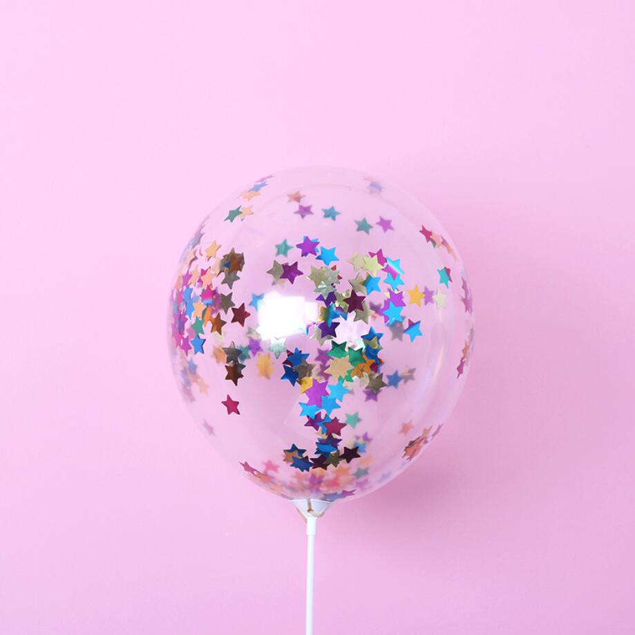 Dessin animé chapeau 5 pièces/lot ballons clairs or étoile feuille confettis ballons transparents décorations de fête dessin animé chapeau: 17