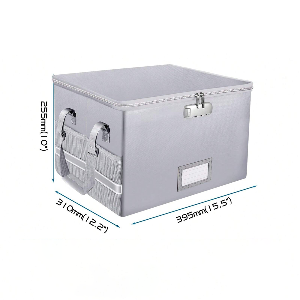 Fireproof Waterproof Folding File Organizer for Office and Home, Easy to Organize All Kinds of Files Storage Boxes: Default Title