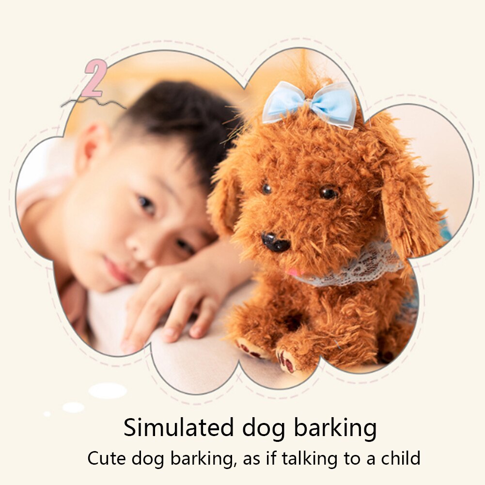 Aboiement pour enfants télécommande éducatif Simulation Teddy chien 8 mouvements Smart peluche jouet d'anniversaire Animal mignon
