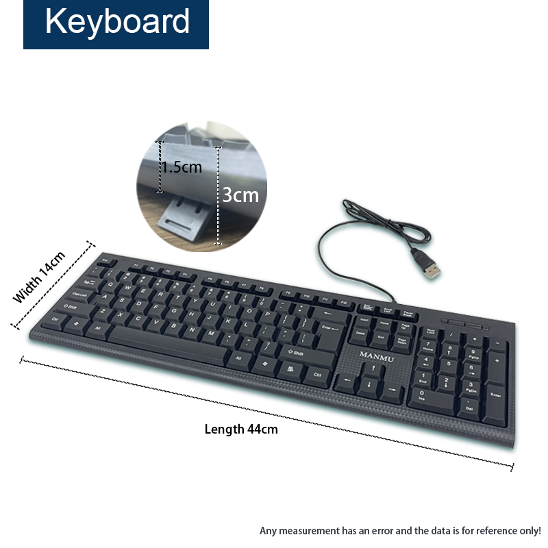 Manmu usb wired gaming keyboard and mouse, mouse keyboard, office keyboard and mouse combo