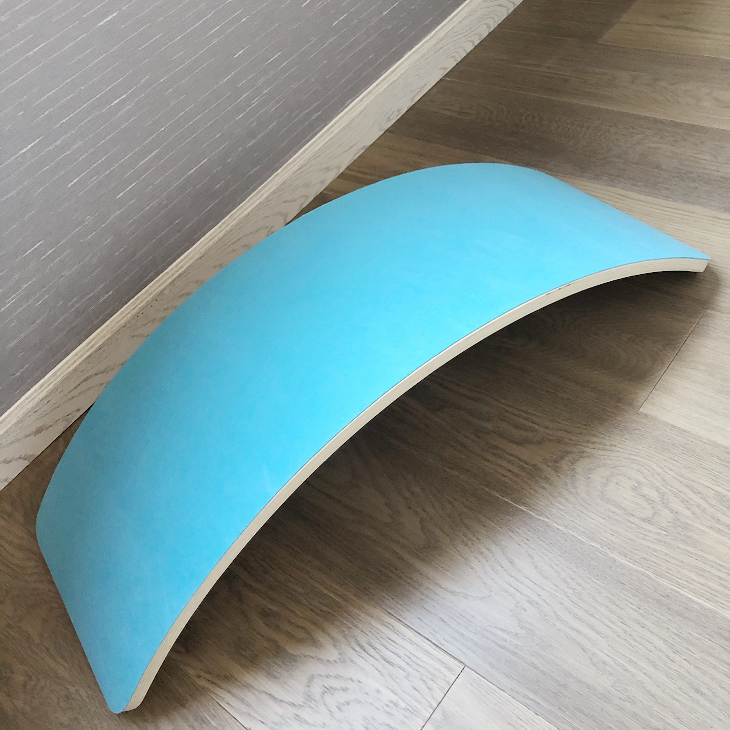 Planche d&#39;équilibre en bois pour enfants, balançoire incurvée, équipement de Yoga, Fitness, jouets d&#39;intérieur pour bébés, Sports de plein air, jouet d&#39;entraînement pour adultes,: light blue