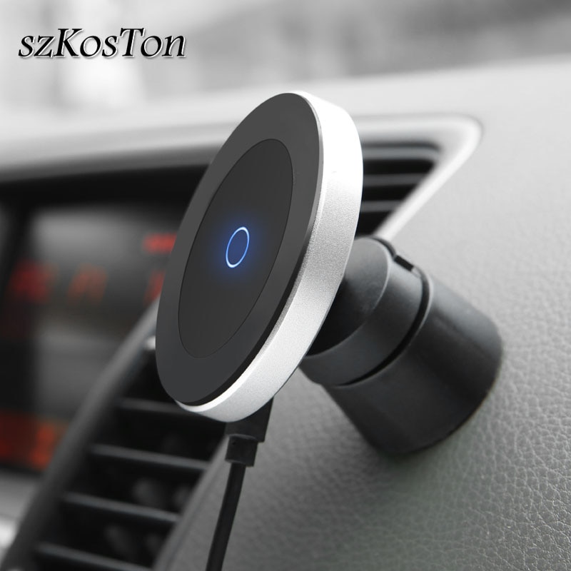 10W 360 Degree Rotation Car Wireless Charger For iPhone XsMax Xs Xr 8plus Qi Magnetic Wireless Car Charger For Samsung S10 S9 S8