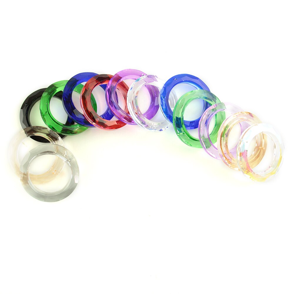 50mm Crystal Light Ring Circle Handing Crystal Light Ring Chandelier Glass Crystals Lamp Prisms Parts Drops Pendant Ring