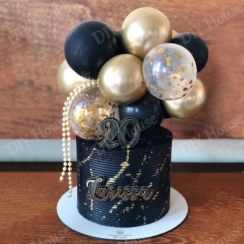 5Inch Cake Balloons Cake Topper Cloud Shape Confetti Balloon Cake Topper balons for Birthday Baby Shower Wedding Decoration