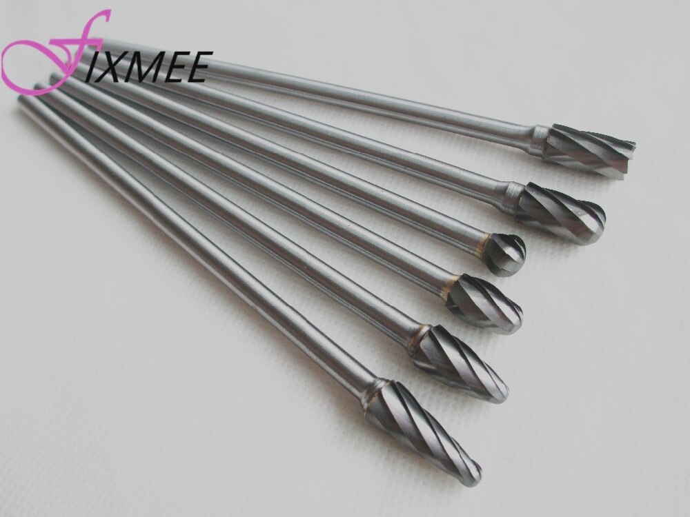 Fraises rotatives en carbure de tungstène, , 150mm de Long 6x10mm, coupe en aluminium, fraises rotatives, ensemble d'outils électriques, foret