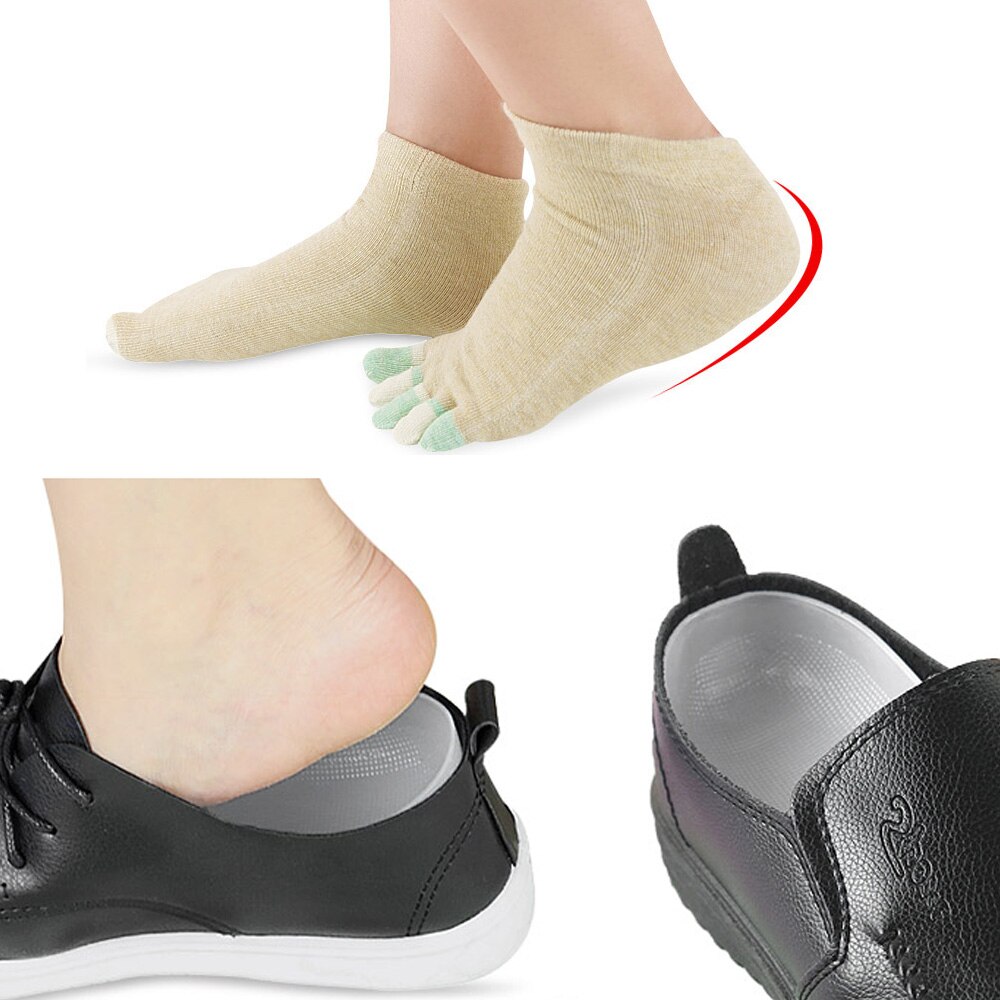 1 par de almohadillas de aumento de altura de silicona BYEPAIN, plantillas invisibles de media plantilla transpirable para zapatos, calzado deportivo, plantilla para aumentar el talón