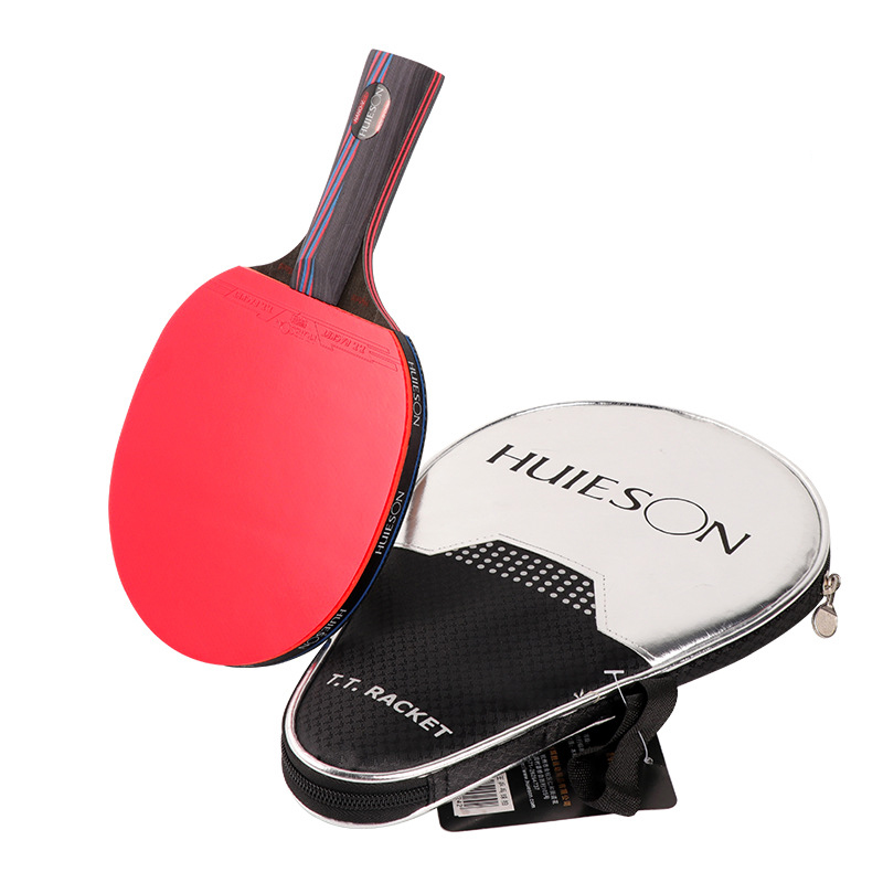 HUIESON-raquette hybride en bois en carbone 9.8, raquette de Tennis de Table, lame de Ping-Pong, puissante avec Pips en caoutchouc, pour Table de Ping-Pong: 1pc long handle