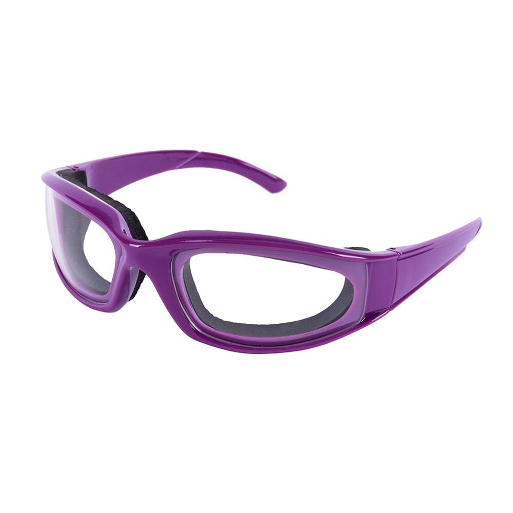 Kitchen Onion Goggles Tear Free Slicing Cutting Chopping Mincing Eye Protect Glasses: Purple 