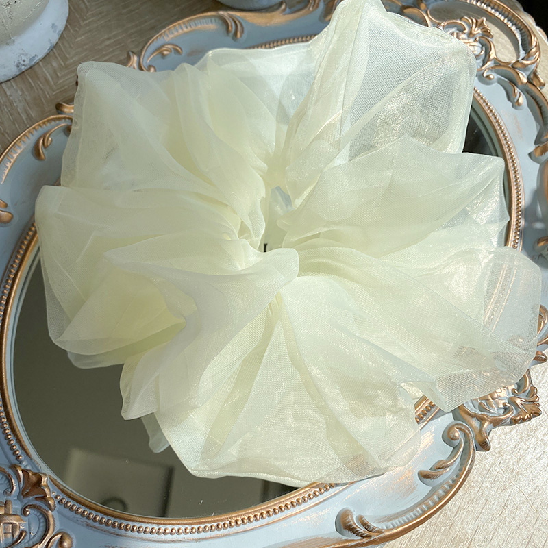 Para mujer, Scrunchie de encaje de gran tamaño para el cabello, cuerdas elásticas para el cabello de Color sólido, lazos para el cabello, banda para el cabello, accesorios elegantes para el cabello