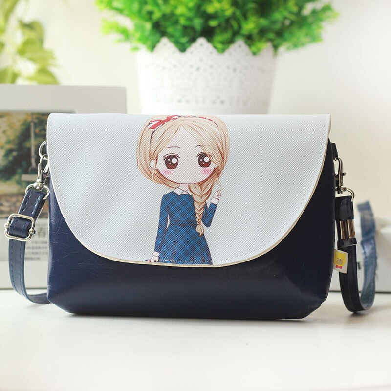 Kids Shoulder Bags Children Girls Messenger Bag Cartoon Printing Princess Handbag Mini PU Leather Crossbody Bags for Child