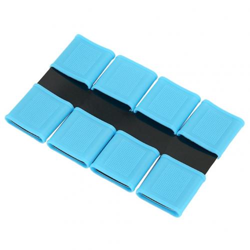 Manchons de Support multicolores en Silicone pour doigt de Golf, 8 pièces, unisexe, protège-main: Bleu