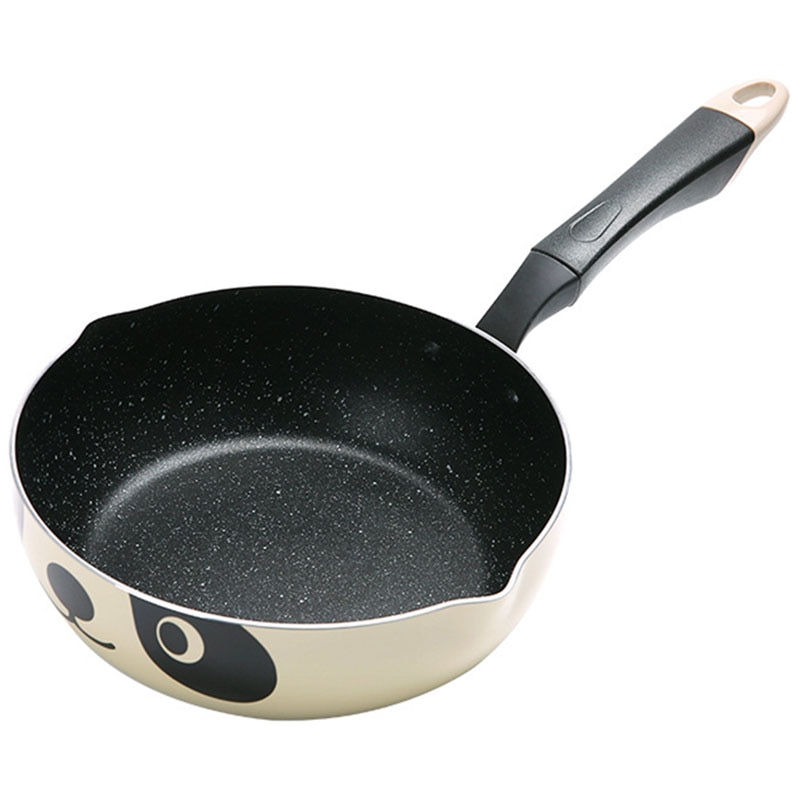 26cm panda gryder induktionskomfur i japansk stil universal stegepande non-stick aluminium gryde stegepande sten gryde: Default Title