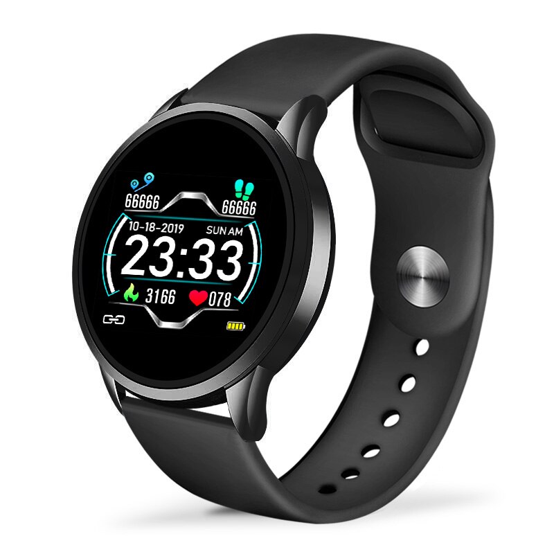 Luik Fit Bit Smart Armband Mannen Sport Smart Horloge IP67 Waterdichte Fitness Tracker Hartslagmeter Stappenteller Polsband Vrouwen: Full black