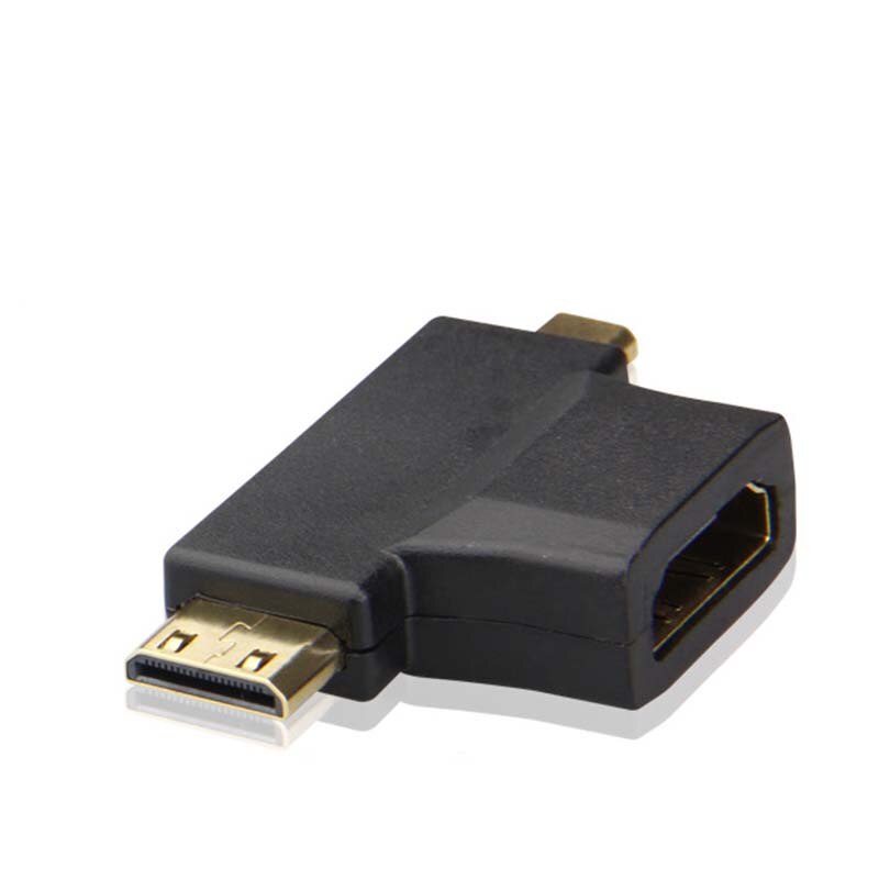 10pcs HDMI Female to Mini Micro HDMI Male V1.4 2 in 1 Convertor Adapter Tt