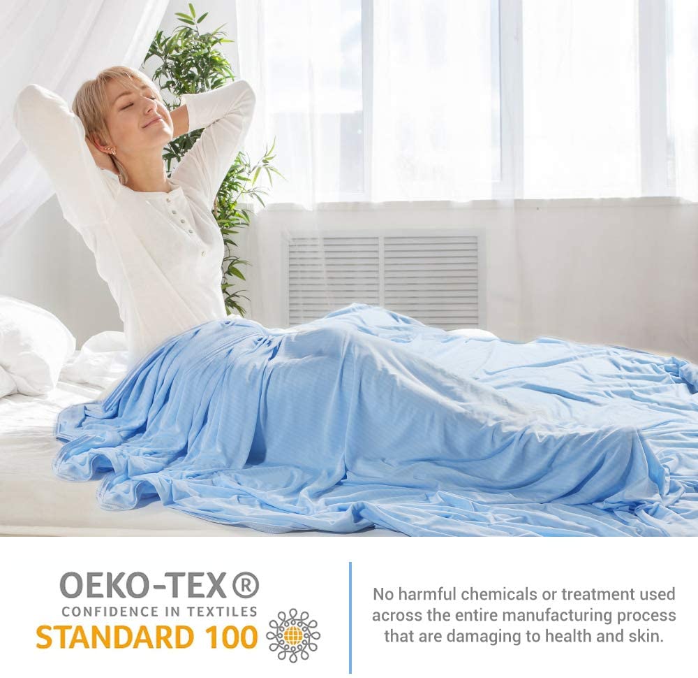 71x79 Queen & King Size Summer Weighted Cooling Blanket Throw Coolto