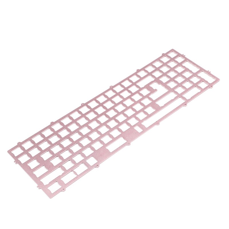 YMDK Melody 96 PVD Brass Plate Aluminum Plate Acrylic Bottom For Melody 96 Case Keyboard: Alu Pink Plate