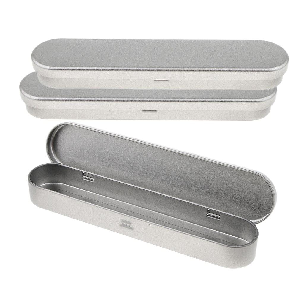 3 Pack Metal Rectangular Cans Hinged Top Tin Containers for Crafts Candies