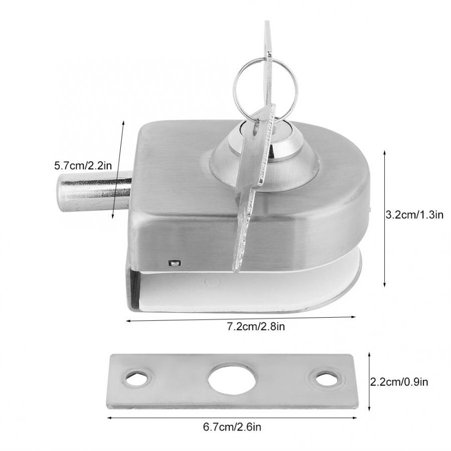 Stainless Steel Glass Door Lock Bolt Latch for Home Bathroom Accessories Door Hardware