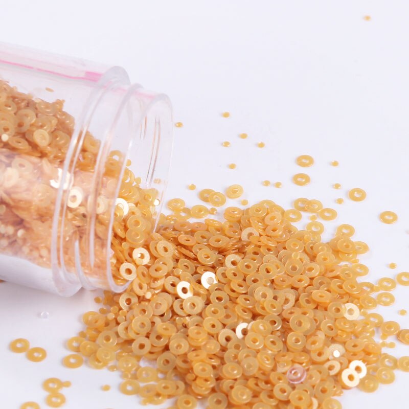 4000 stuks/partij 2mm matten pailletten platte ronde losse pailletten pailletten naaien bruiloft knutselen, nagelverzorging, nachtclubjurk accessoire: Mat kaki